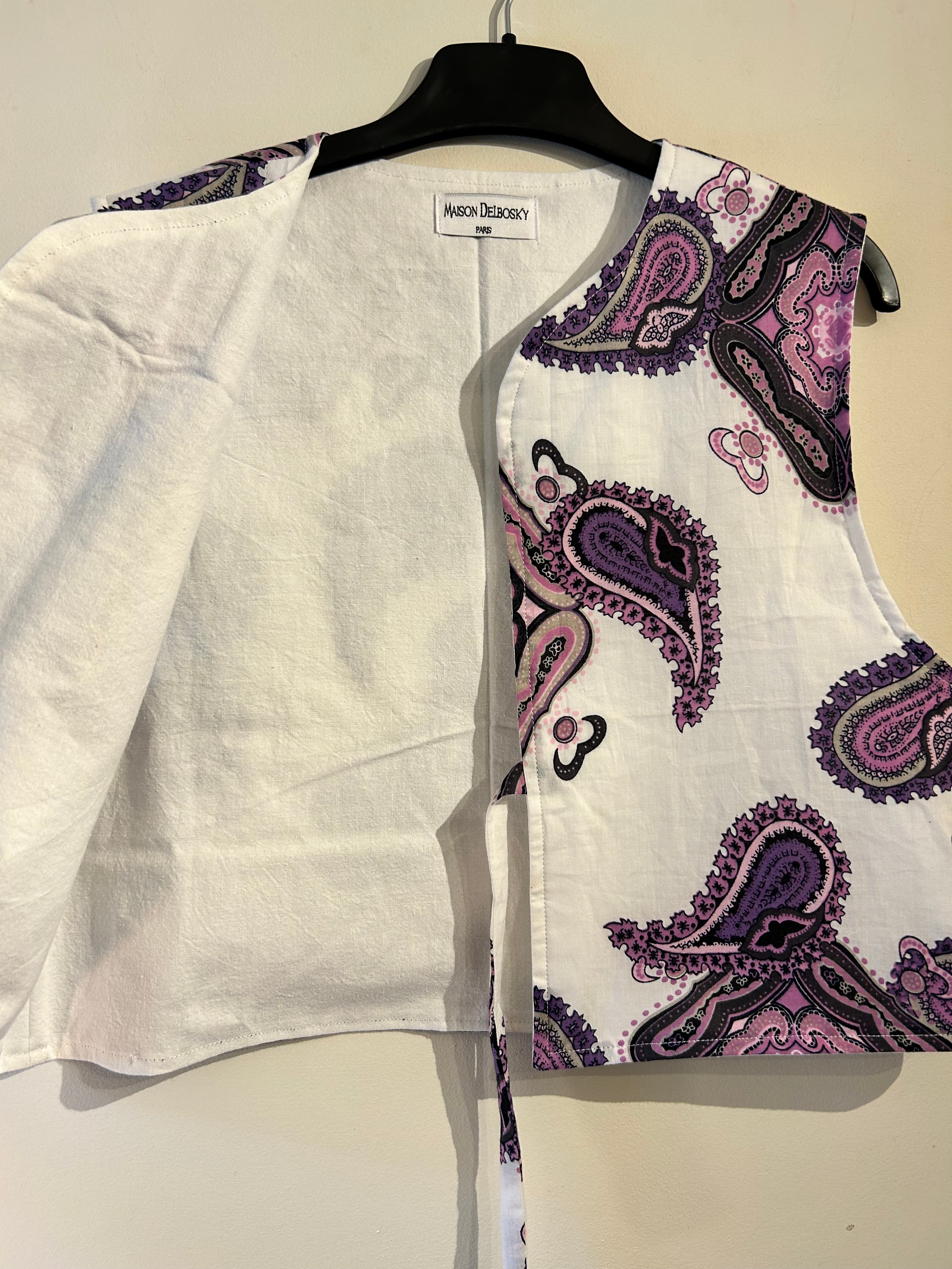 Gilet à nouer vintage Sonya