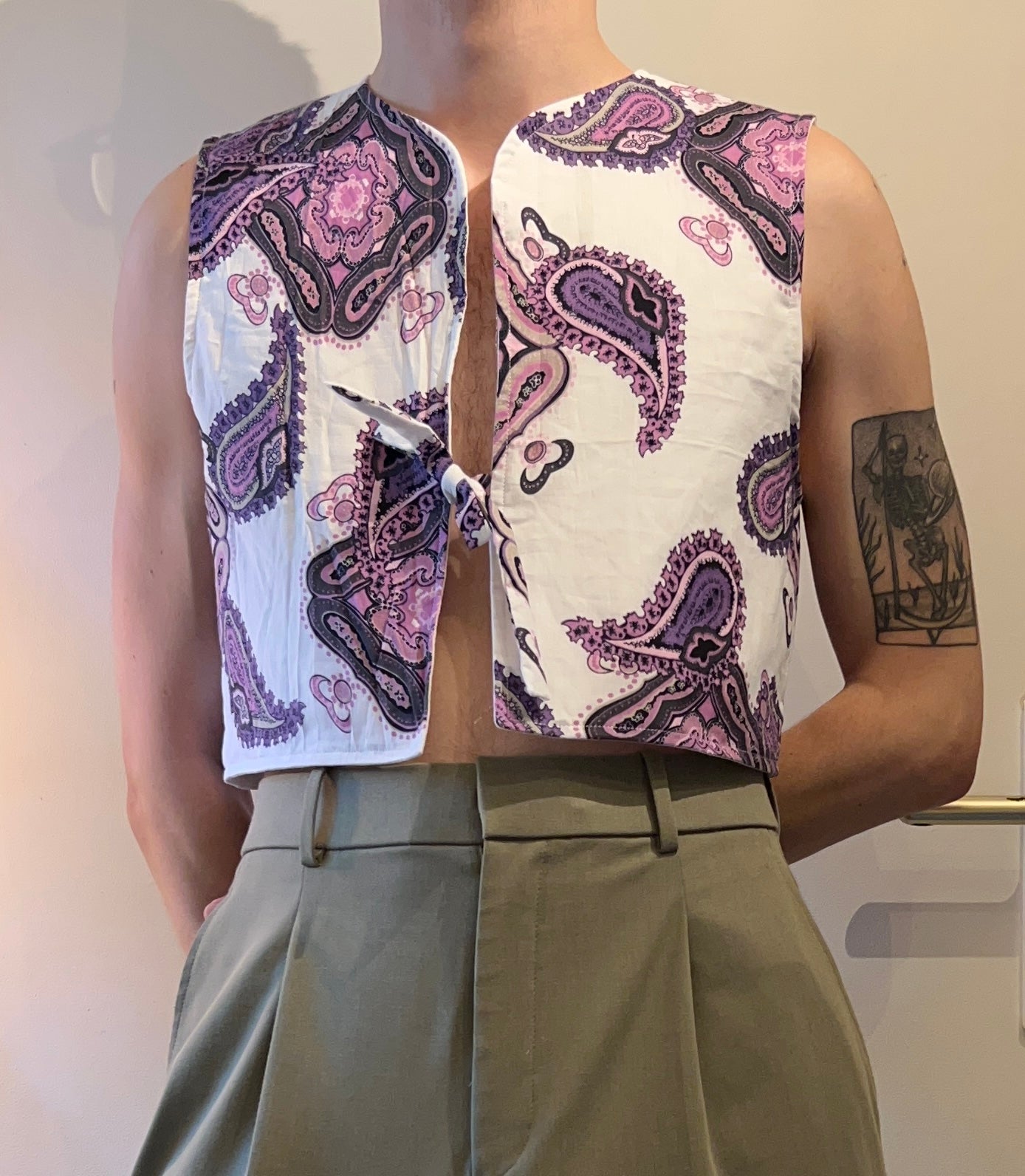 Gilet à nouer vintage Sonya