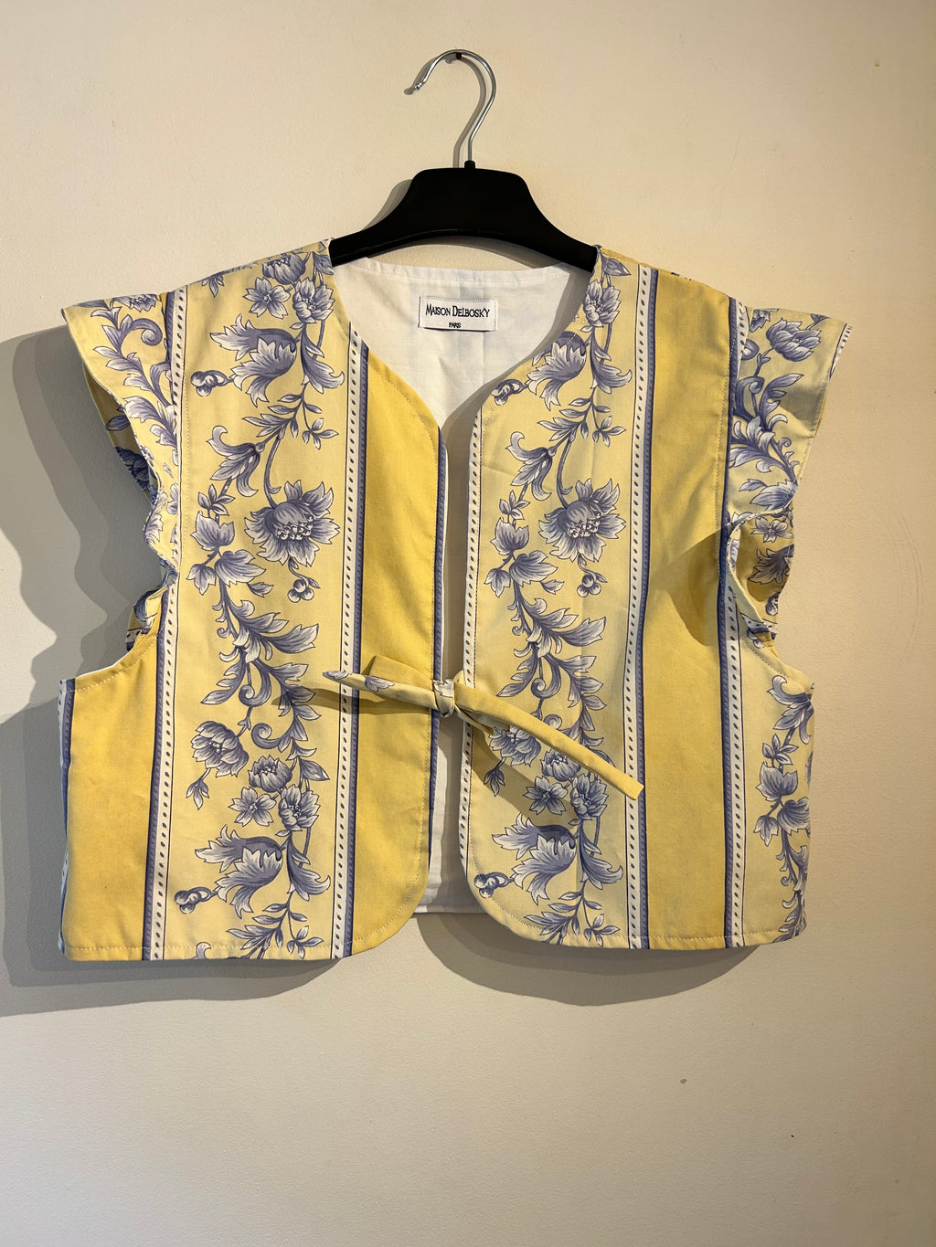 gilet à nouer vintage Carole