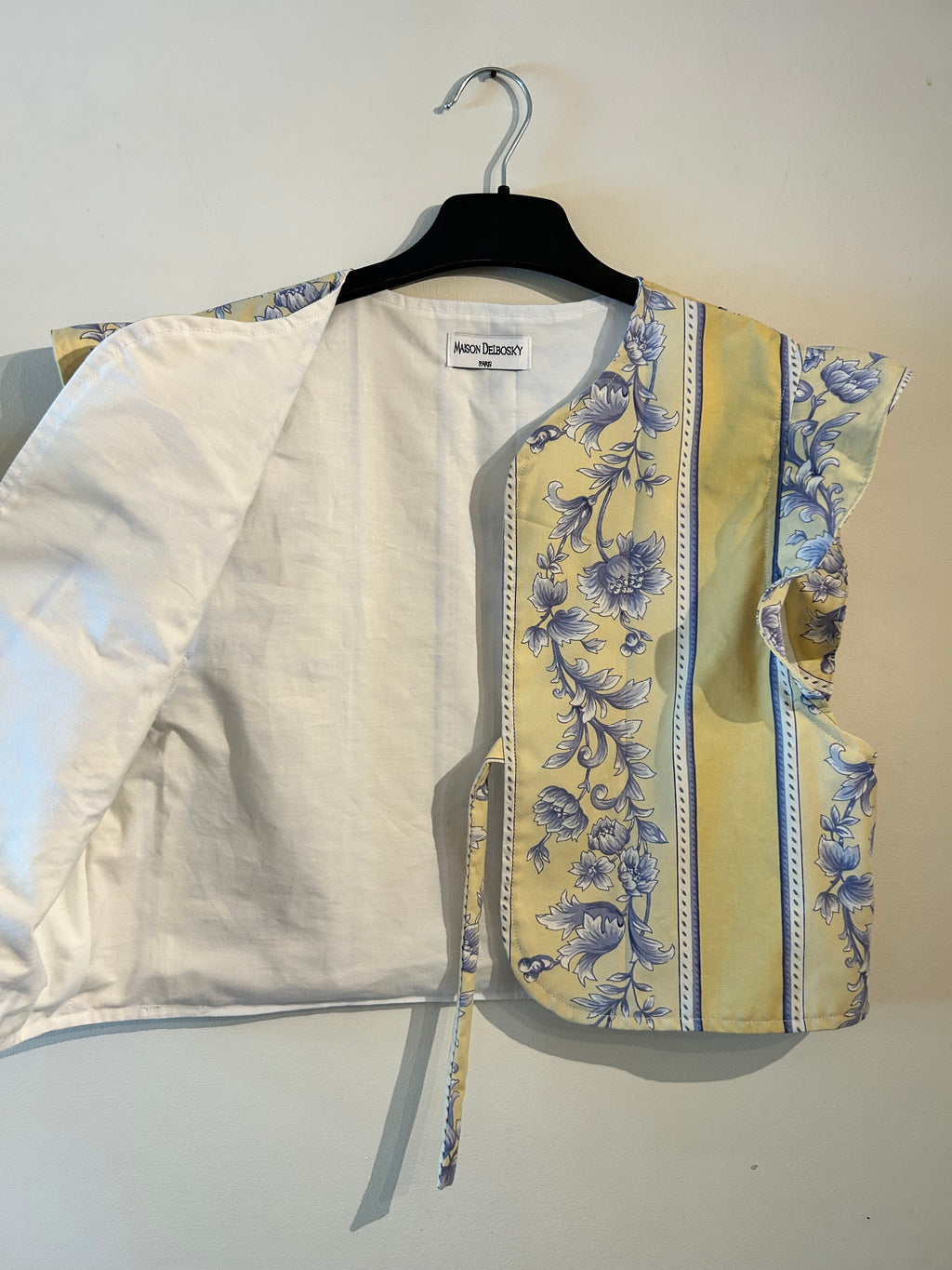 gilet à nouer vintage Carole