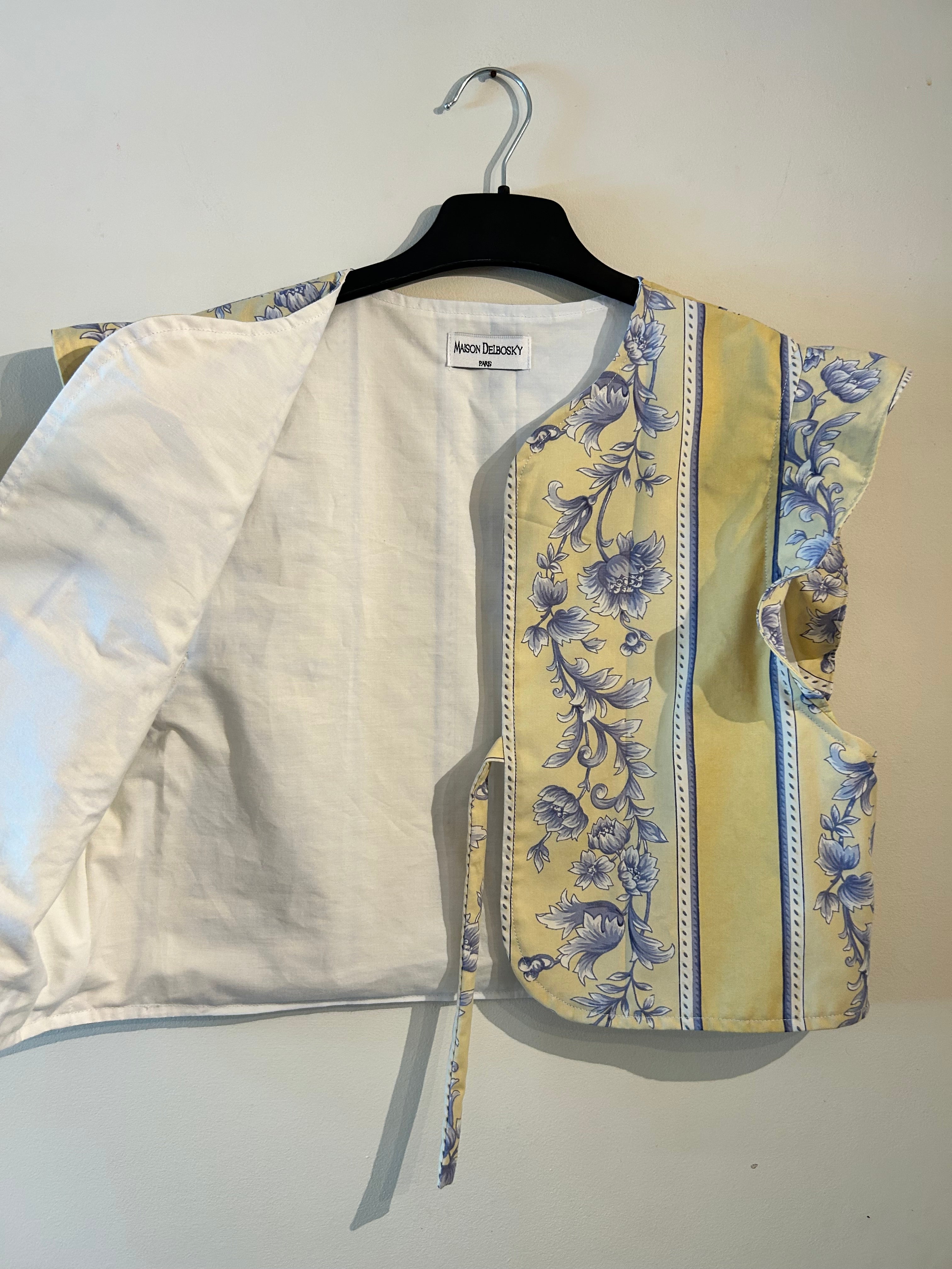 gilet à nouer vintage Carole