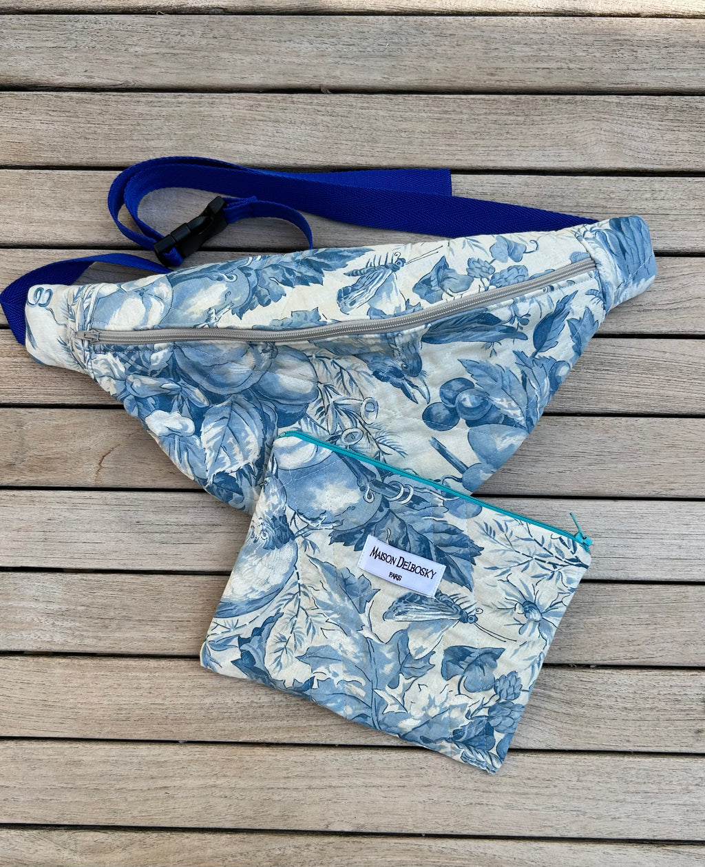 Banane Matelassée Toile de jouy