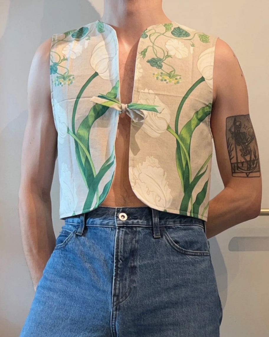 Gilet à nouer vintage Luna